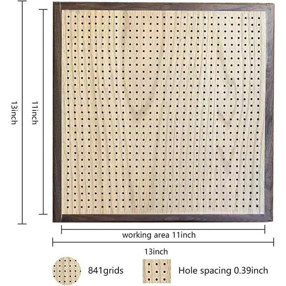 Blocking Board with Grids Wood Crochet Blocking Board 20 Stainless Steel Pins - Picture 5 of 5